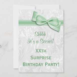 XX. ÜBERRASCHUNG Geburtstagsparty Damask und Bow Einladung