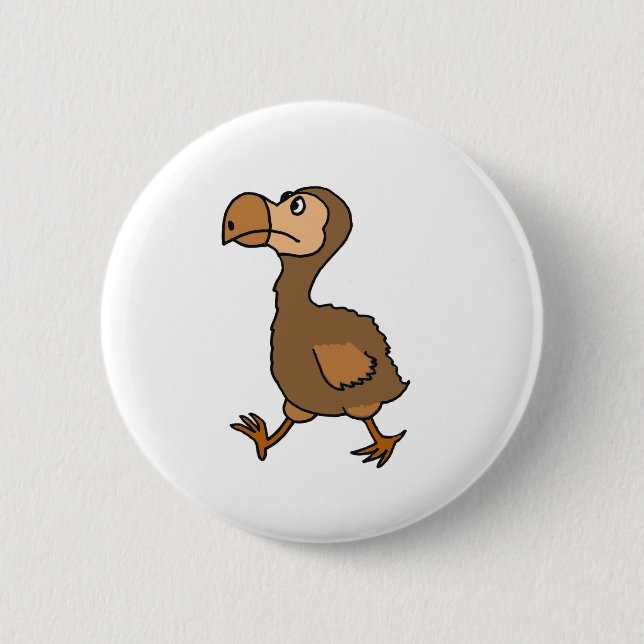 XX unglaublich witzig Dodo-Vogel-Entwurf Button (Vorderseite)