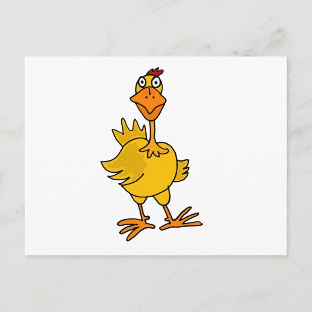 XX - Unglaublich witzig Goofy Chicken Postkarte (Vorderseite)