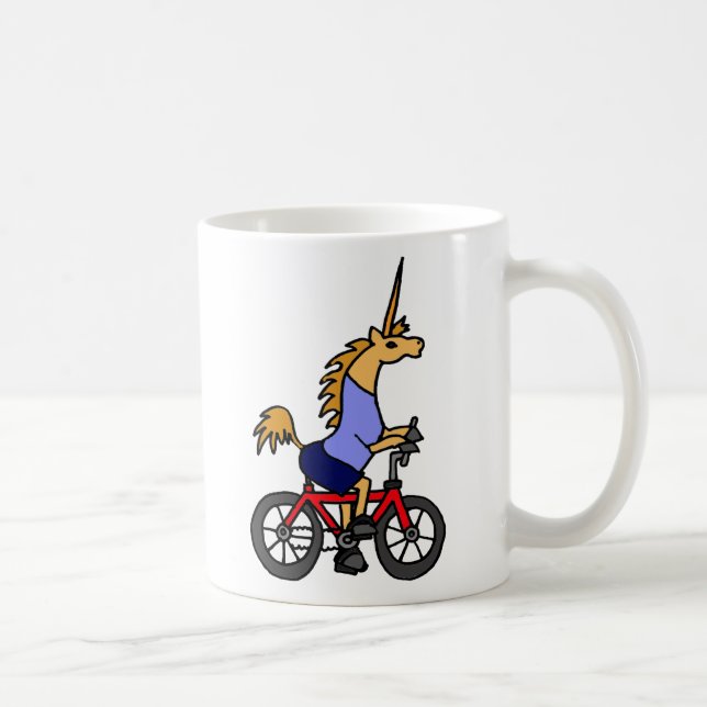 XX Unicorn-Reitfahrrad-Cartoon Tasse (Rechts)