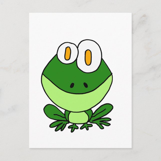 XX- Witziger Grüner Frosch-Cartoon Postkarte (Vorderseite)