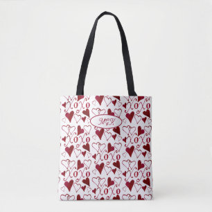 XXOO handillustrierte kokette Valentinstag-Tasche