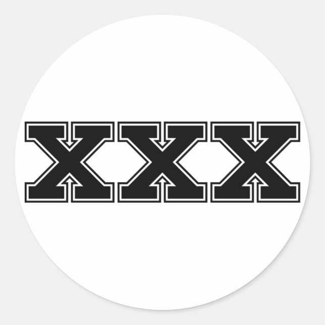 XXX-Aufkleber Runder Aufkleber (Vorderseite)