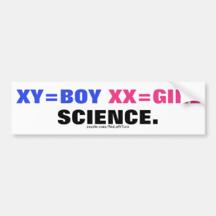 XY=Boy XX=Mädchen ist Wissenschaft Autoaufkleber
