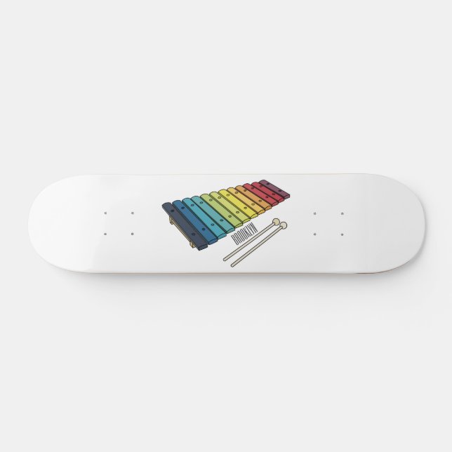 Xylophon-Cartoon-Abbildung Skateboard (Horizontal)