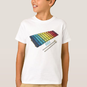 Xylophon Cartoon-Illustration T-Shirt