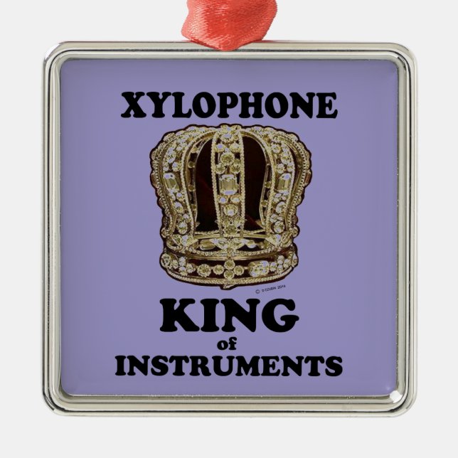 Xylophon King of Instruments Ornament Aus Metall (Vorne)