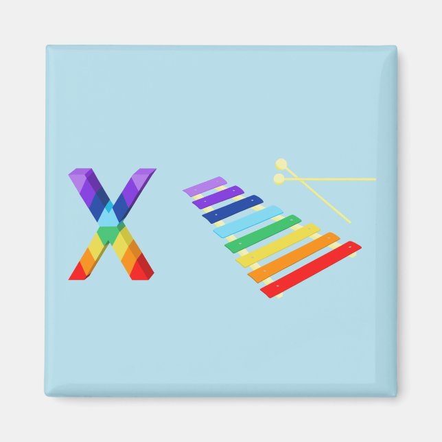 Xylophon-Kühlschrankmagnet Magnet (Vorne)
