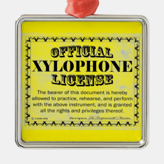 Xylophon License Metal Ornament Aus Metall