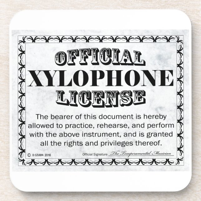 Xylophon-Lizenz Untersetzer (Vorderseite)