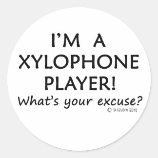 Xylophon Player Runder Aufkleber