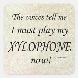 Xylophon Voices sagen, dass sie Square Sticker wie