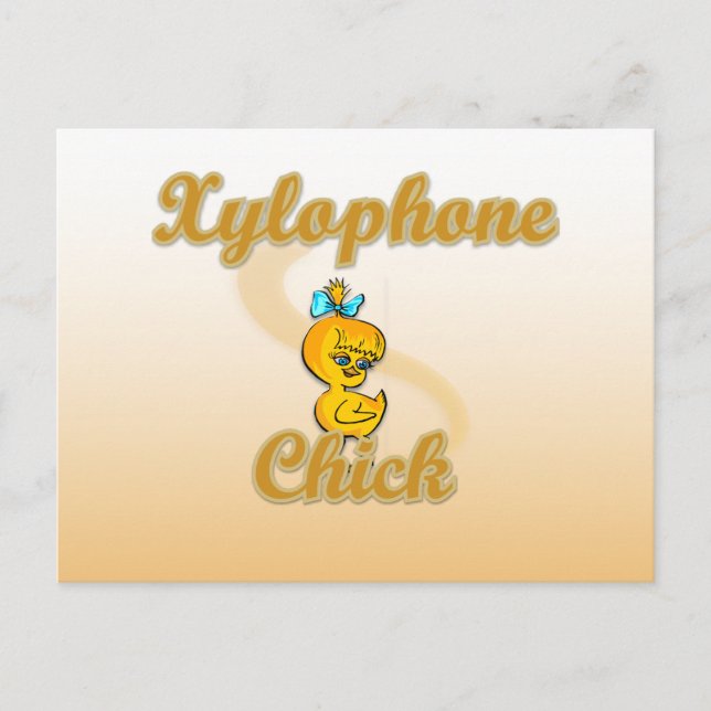 Xylophone Chick Postkarte (Vorderseite)