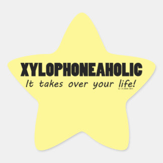 Xylophoneaholic Life Star Sticker
