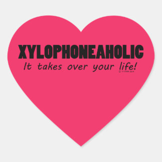 Xylophoneaholischer Heart Sticker