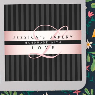 XYour Custom Words   Imitate Rose Gold mit Schwarz Aufkleber