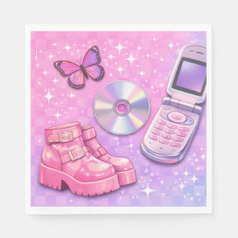 Y2K 2000 's Party Napkin Serviette