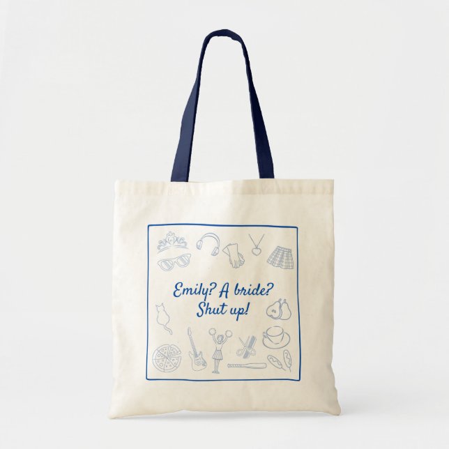 Y2K 2000er Filmprinzessin Bachelorette Custom Tragetasche (Vorne)