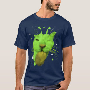 Y2K Alien-Katze Meme UFO Retro Lustige Katzenliebh T-Shirt