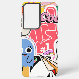 Y2K ästhetische Coole Sticker Samsung Galaxy Hülle
