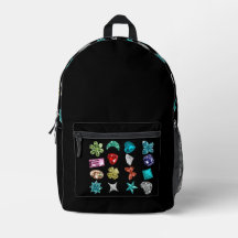 Y2K-ästhetischer schwarzer Schulrucksack