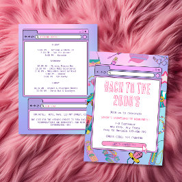 Y2K Bachelorette Weekend Bach bis zum Jahr 2000 Einladung