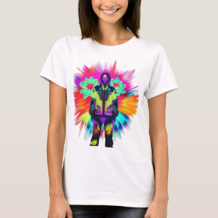 Y2K Bloom: Techwear trifft Leuchtende Natur T-Shirt