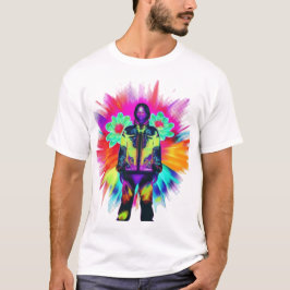 Y2K Bloom: Techwear trifft Leuchtende Natur T-Shirt