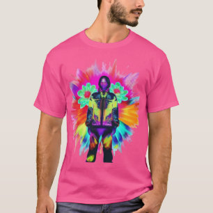 Y2K Bloom: Techwear trifft Leuchtende Natur T-Shirt