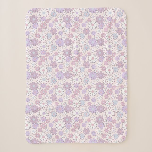 Y2K-Blumenmuster Sherpadecke (Vorderseite)