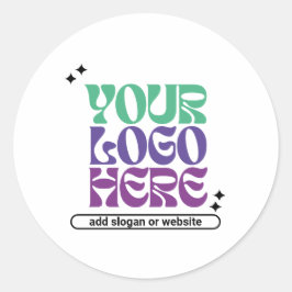 Y2k Business Logo Retrowave Cute Runder Aufkleber