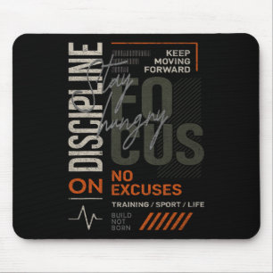 Y2k Fitness-Zitat Gym-Training Disziplin Yoga Spor Mousepad