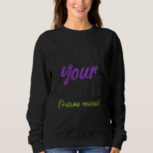 Y2K Fitness-Zitat Gym-Training Disziplin Yoga Spor Sweatshirt