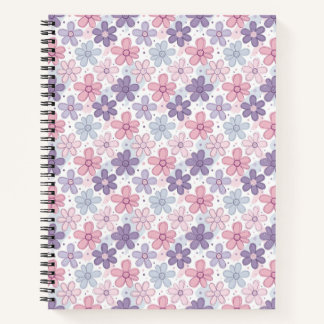 Y2K Flower Seamless Pattern Notizbuch