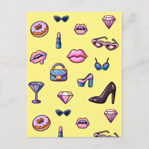 Y2K-Glamourgirl-Set Postkarte