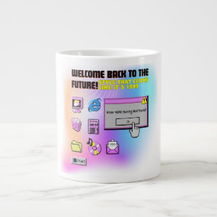 Y2K Klicken Sie hier Retro Desktop Ästhetisches T- Jumbo-Tasse