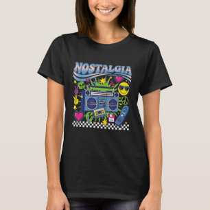 Y2K Nostalgie Retro Boombox Kassette Pixel Herz 9 T-Shirt