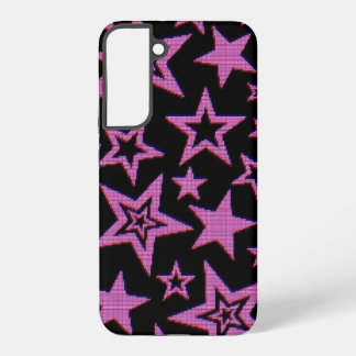 Y2K Pink Star Pattern Hülle | Cyber Punk Neon Samsung Galaxy Hülle