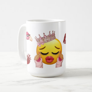 Y2K-Prinzessinnen-Emoji-Ästhetik-Süße-Tasse Kaffeetasse