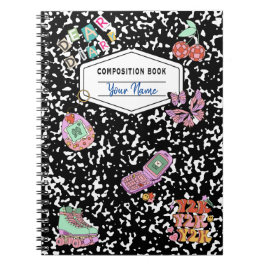 Y2K Retro-Komprimierungs-Notebook Notizblock