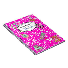 Y2K Retro-Rosa-Komprimierungs-Notebook Notizblock