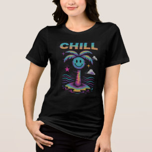 Y2K-Static-Face-Glitch-T-Shirt Retro-VHS-Shirt Tri-Blend Shirt