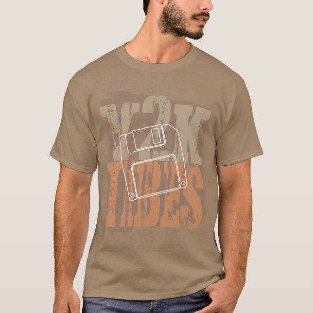 Y2K-Vibes Diskette Retro Grunge T-Shirt (Vorderseite)