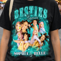 Y2K Vintage 90er BFF Bootleg Teal Coole Besties Ra