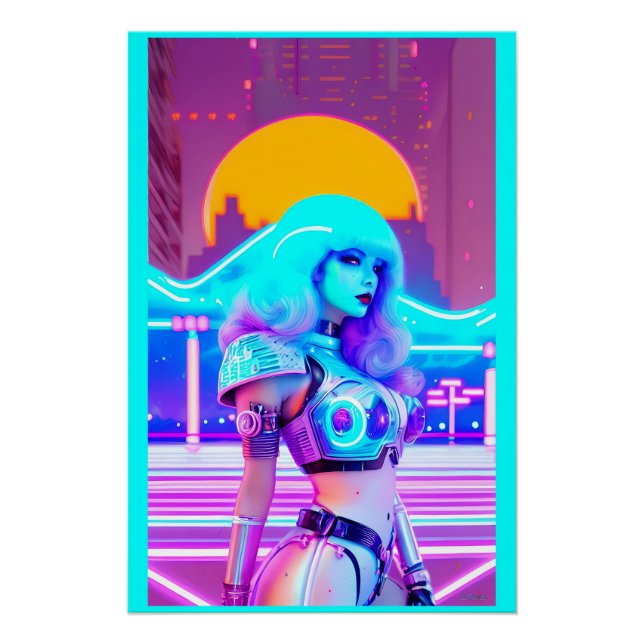 Y2Kayla in ihren Cyberwave-Blues Poster (Vorderseite)