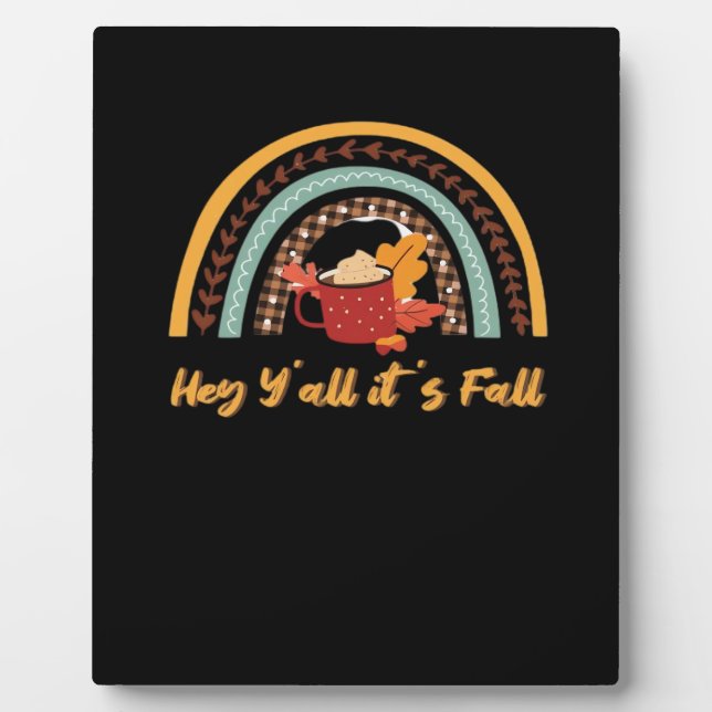Y’all It's Fall Y’all Funny Quote Fotoplatte (Vorderseite)