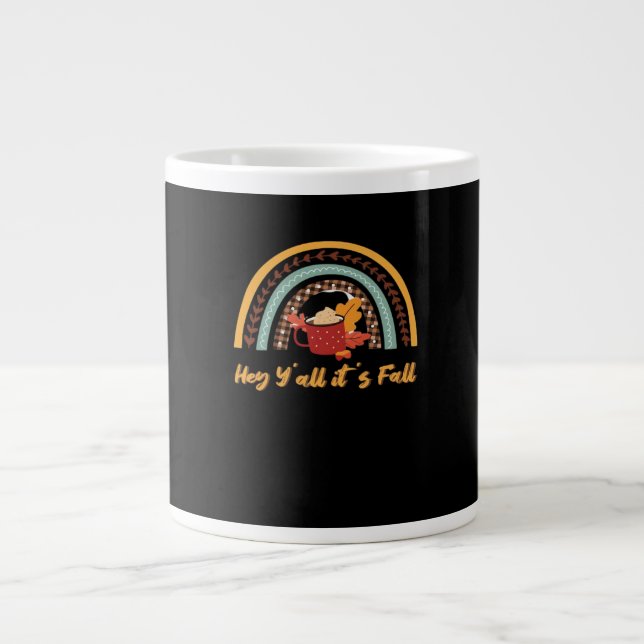 Y’all It's Fall Y’all Funny Quote Jumbo-Tasse (Vorderseite)