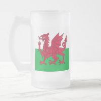 Y Ddraig Goch: Waliser-Flaggen-Bier-Glas