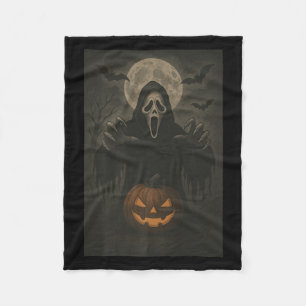 Y Face Ghost Mask Pumpkin Moon Soky Halloween Horr Fleecedecke
