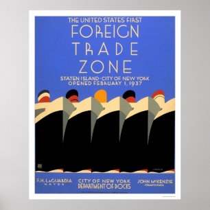 Y Foreign Trade Zone 1937 WPA Poster